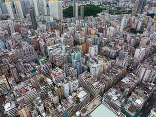 Fototapeta premium Aerial view of Hong Kong city