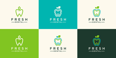 Nature Dental Logo Template Design Vector
