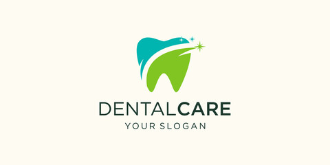 Dental Logo Design template. Icon tooth abstract modern.
