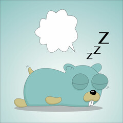 sleeping gopher, gopher go, blue gopher, zhivornoe, talisman of the go language