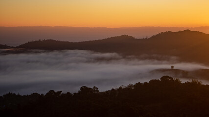 sunrise in the mountains