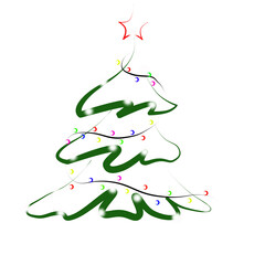 abstract christmas tree