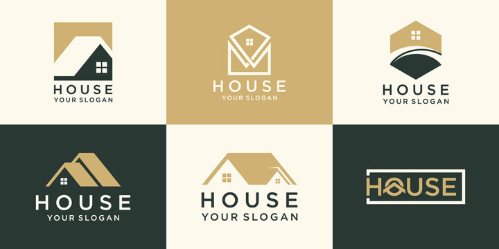 house Logo Set, Creative Home Logo Collection.