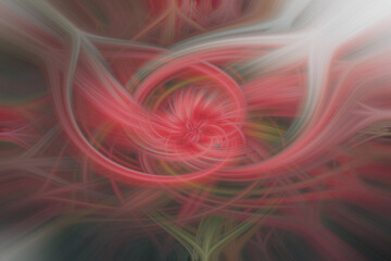 A 3D rendering of a bright colorful abstract spiral background