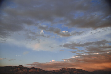 Sunset over the Wasatch Mountains in Ogden Utah