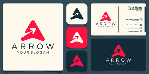 letter A with star inside Flat Vector Logo Design Template