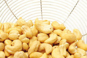 Cashew on white background 