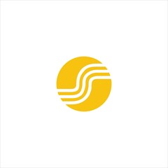 Obraz premium letter s logo vector template line