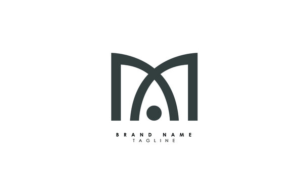 Alphabet letters Initials Monogram logo MA, AM, M and A