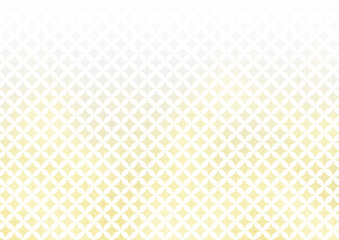 七宝つなぎ文様　和柄イラスト背景素材（金色）