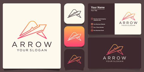 Letter A arrow Logo Template Illustration Design.