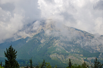 Obraz premium mountains in the fog