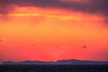 Obraz premium sunset in the city