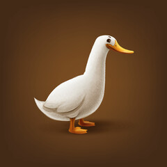 cute duck character for cartoon