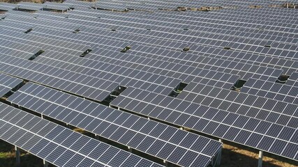 solar panels in solar power station