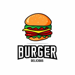 humberger restaurant logo vector design, cafe logo