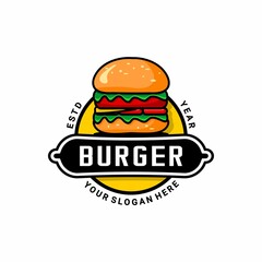 humberger restaurant logo vector design, cafe logo