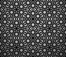 Obraz premium Abstract geometric pattern. A seamless vector background. Black and gray ornament. Graphic modern pattern. Simple lattice graphic design
