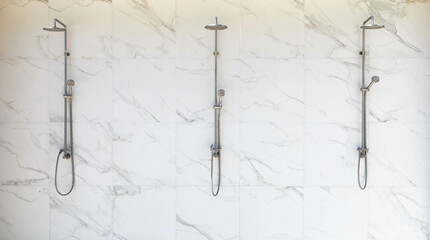 Photos of shower heads in public places