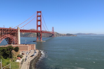 Amazing walk at the Golden Gate Bridge in San Francisco, United States of America. What a wonderful place in the Bay Area. Epic sunset and an amazing scenery. One of the most famous place in the world