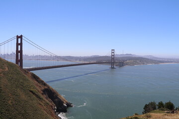 Amazing walk at the Golden Gate Bridge in San Francisco, United States of America. What a wonderful place in the Bay Area. Epic sunset and an amazing scenery. One of the most famous place in the world