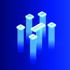 isometric 3d vector concept for banner, website, illustration, landing page, flyer, etc.