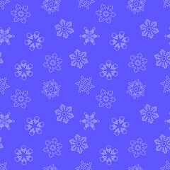 Snowflakes seamless background. Seamless pattern. Winter background. Vector illustration.