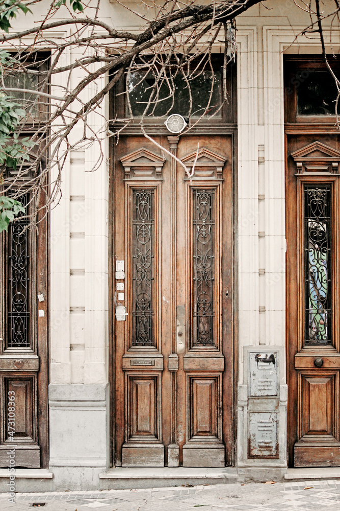 Wall mural Old wooden door