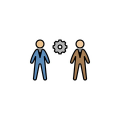 Management, solution, businessmen colored icon. Can be used for web, logo, mobile app, UI, UX