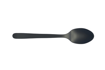 Spoon isolated on white background. Top view. 3d render