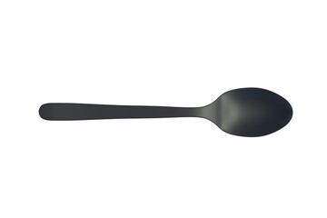 Spoon isolated on white background. Top view. 3d render