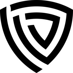 Shield logo concept in black
