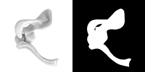 3D rendering illustration of stylized human hand and arm bones anatomy