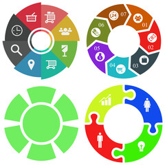 Business infographics. Set of pie chart	