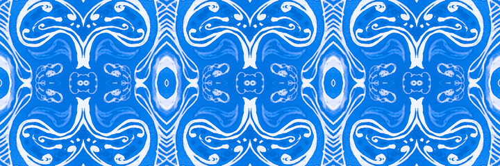 Majolica ornament. Seamless talavera design. Abstract portuguese ceramic.