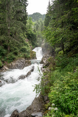 Fototapeta na wymiar Waterfall river in Groppensteinschlucht. Carinthia. Austria