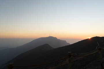 Fototapeta na wymiar Sunset in Jebel Jais Mountains