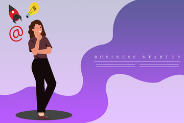 2d illustration business idea concept
