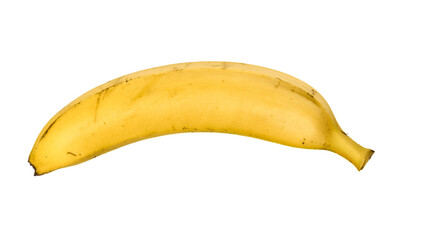  Single banana isolated on a white background