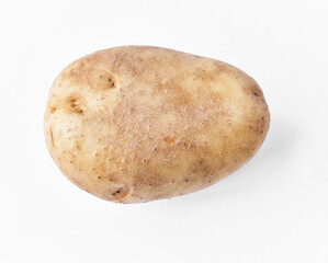  SIngle potato isolated on a white background