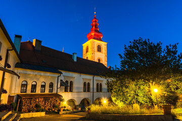 Night View at Ptuj Architecture in Slovenia