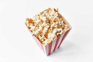  Pack of salty popcorns isolated on a white background