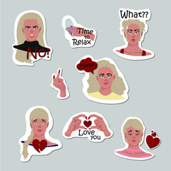 set of people. stickers