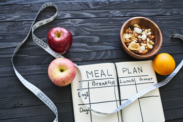 cereal food plan diet organic health wooden background