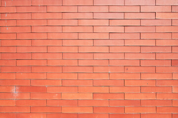 Obraz premium Brick wall texture with cracked tiles and cement. Classic brickwall surface background