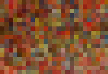 seamless bright pattern, pixels, colored fragments, tiles, squares, geometric, stained glass, glass, multicolored, earth, grass, leaves, autumn, green, brown, khaki, orange, halloween, mosaic, 