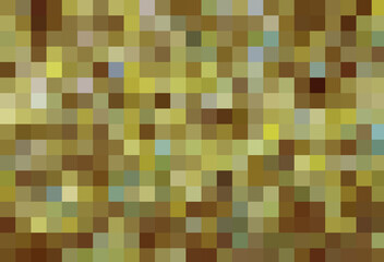 bright pattern, pixels, colored fragments, tiles, squares, geometric, stained glass, glass, multicolored, earth, grass, autumn, green, brown, khaki, mosaic, gradient, turkish style, texture, 