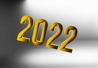 Golden numbers 3d illustration