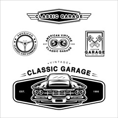 Classic Garage badge vector design
