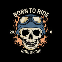 skull riders logo illustration